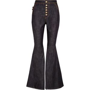 Ellery Ophelia Flare Navy Raw Denim High Waist